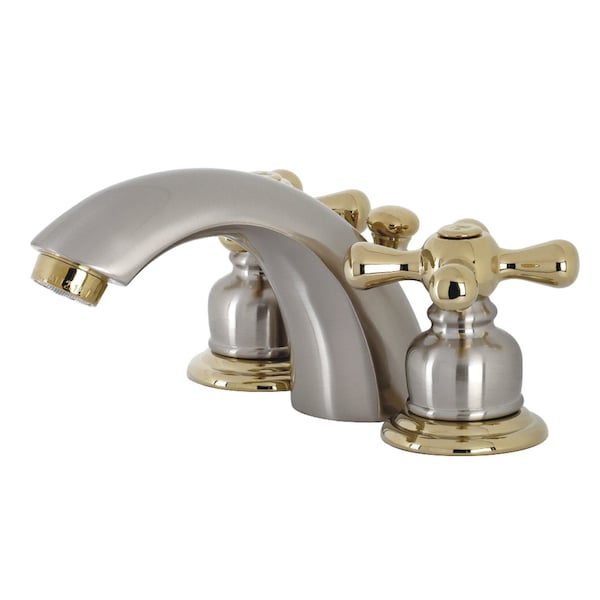 KB949AX Victorian Mini-Widespread Bathroom Faucet, Nickel/ Brass